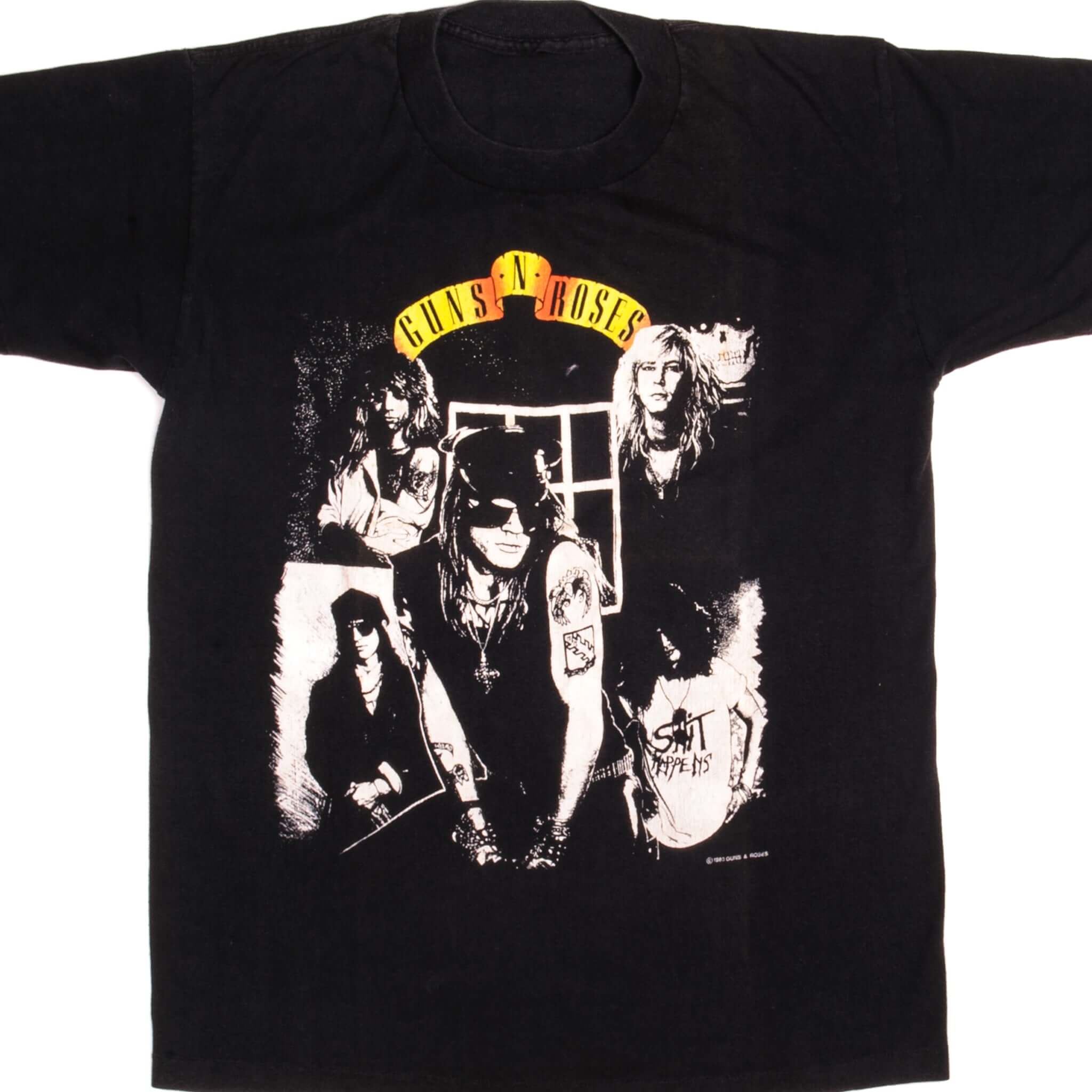 Vintage Guns N' Roses " Appetite For Destruction" Tee Shirt 1983 Size Medium Made In USA.