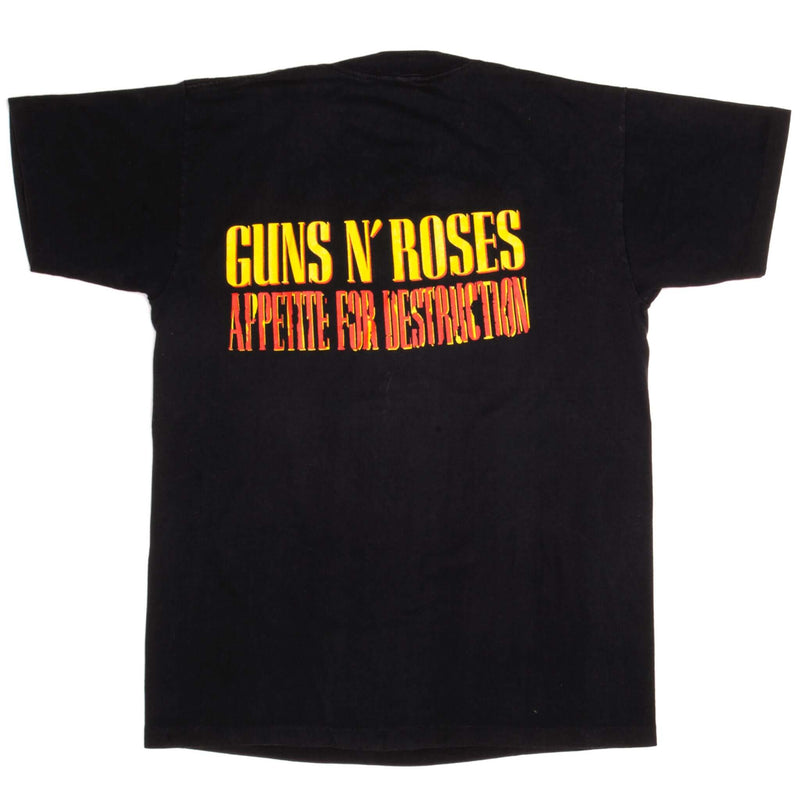 Vintage Guns N' Roses " Appetite For Destruction" Tee Shirt 1983 Size Medium Made In USA.