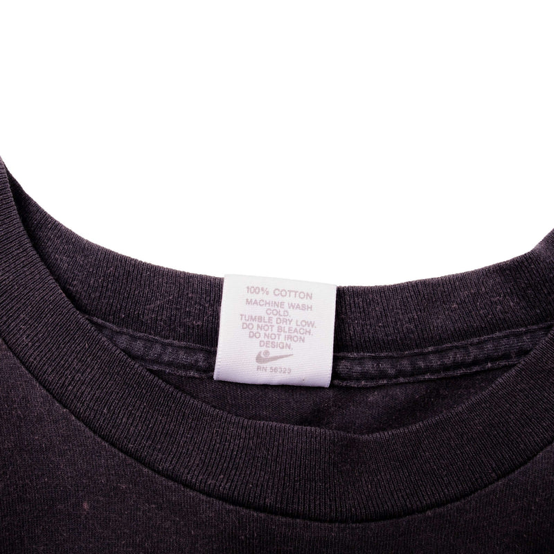 Vintage Black Nike Air Jordan Tee Shirt 1987-1994 Size Xlarge Made In USA. With Single Stitch Sleeves