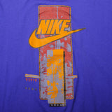 Vintage Purple Nike Tee Shirt 1987-1994 Size L Made In USA With Single Stitch Sleeves.