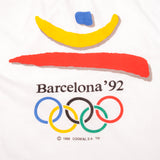 VINTAGE OLYMPIC GAMES BARCELONA 1992 TEE SHIRT 1988 SIZE XL DEADSTOCK WITH ORIGINAL TAG