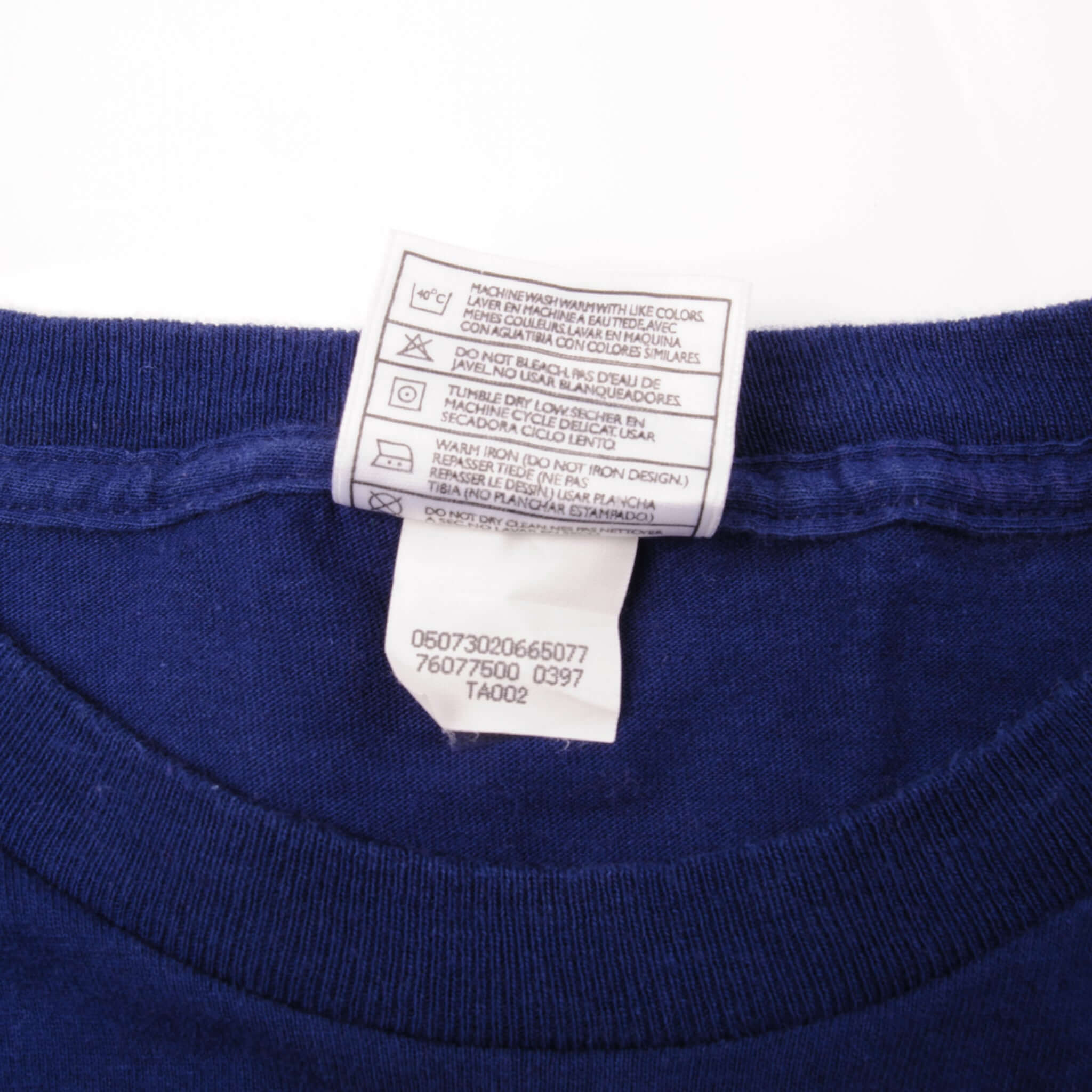 Vintage Blue Nike Middle Swoosh Tee Shirt Late 1990s Size 2Xlarge Made In USA.    