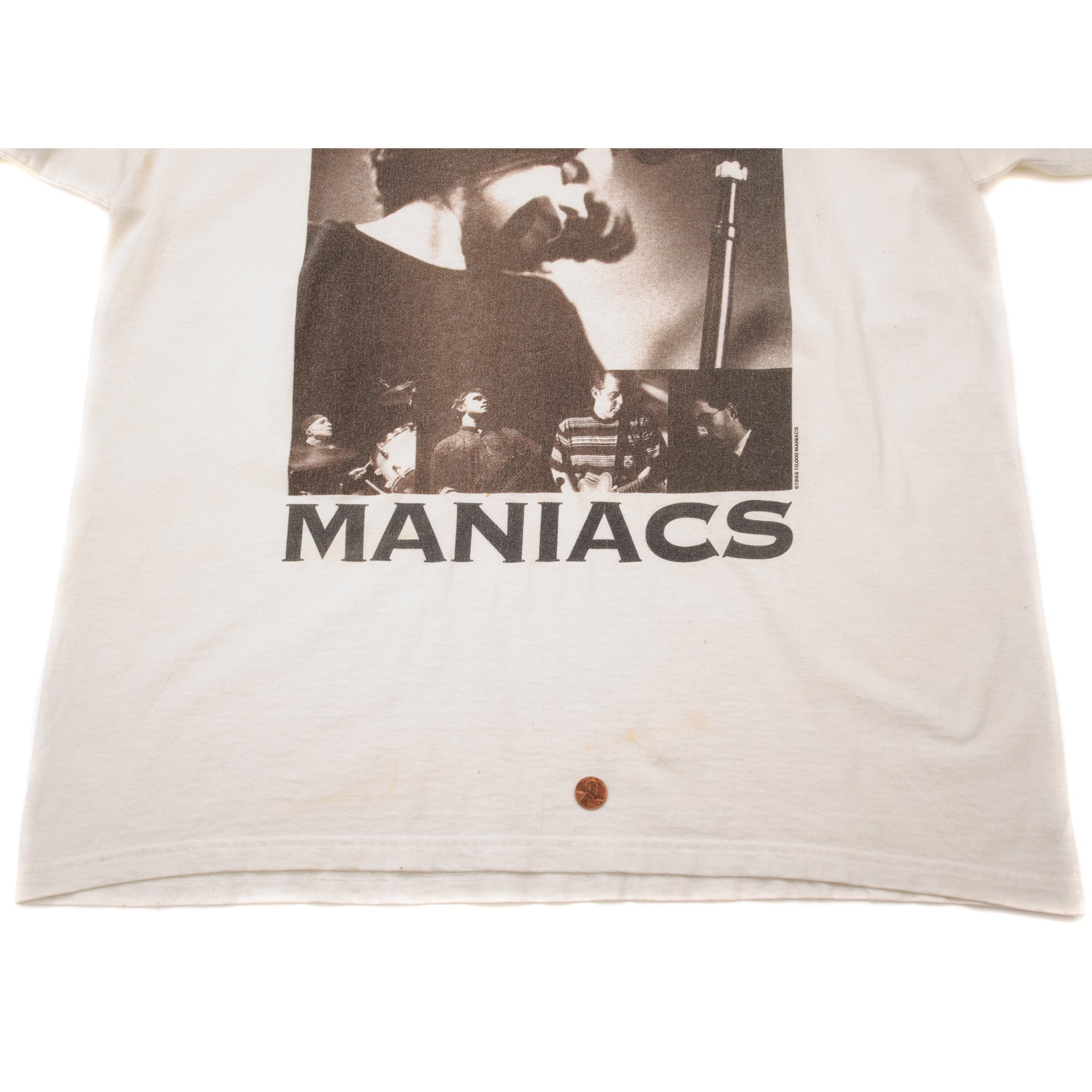 VINTAGE 10000 MANIACS TEE SHIRT 1993 SIZE XL MADE IN USA