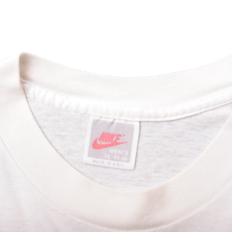 Vintage Blue Nike Tee Shirt 1987-1994 Size M Made In USA With Single Stitch Sleeves.Vintage White Nike Tee Shirt 1987-1992 Size M Made In USA With Single Stitch Sleeves.