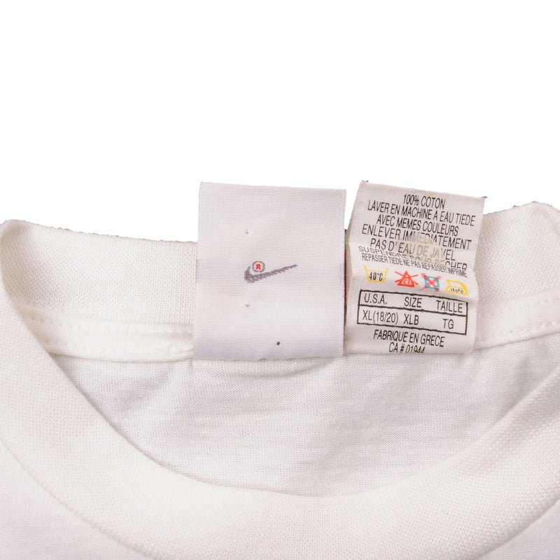 Vintage White Nike Tennis Player Andres Agassi Tee Shirt 1987-1994 Size M 