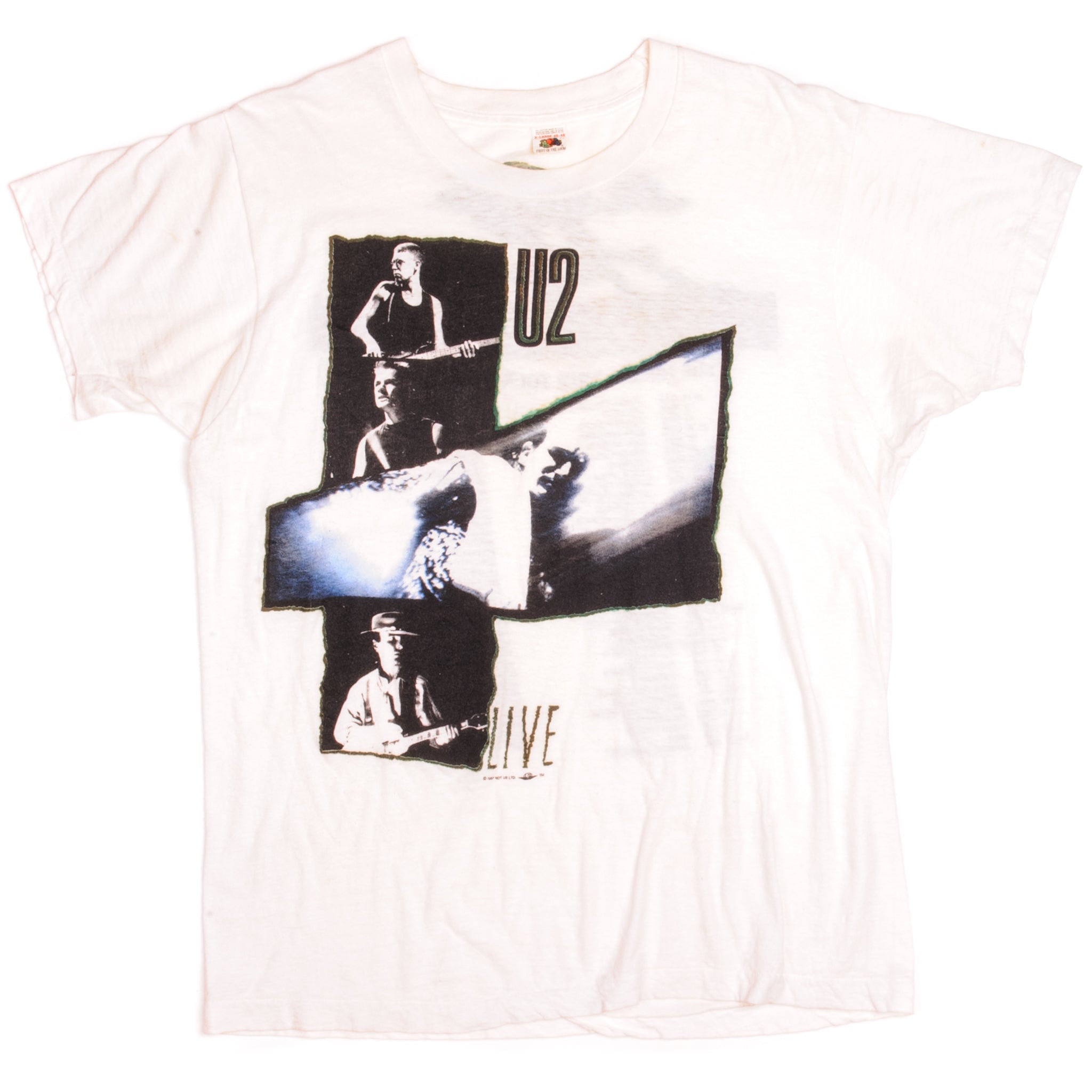 VINTAGE U2 LIVE TEE SHIRT 1987 SIZE LARGE MADE IN USA