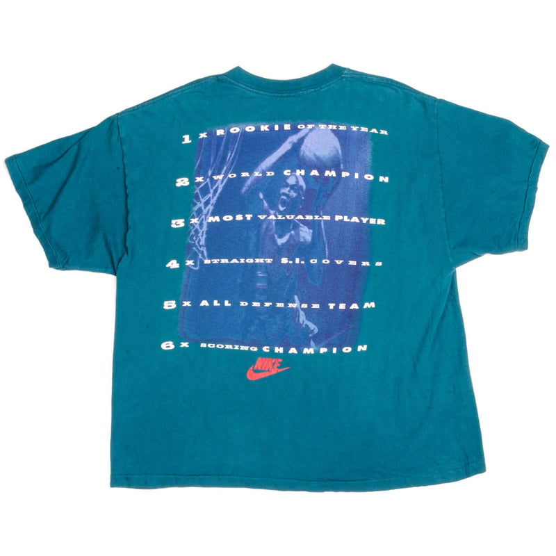 Vintage Nike Michael Jordan What Time is it ? Tee Shirt 1992 Size Large Made In USA With Single Stitch Sleeves.