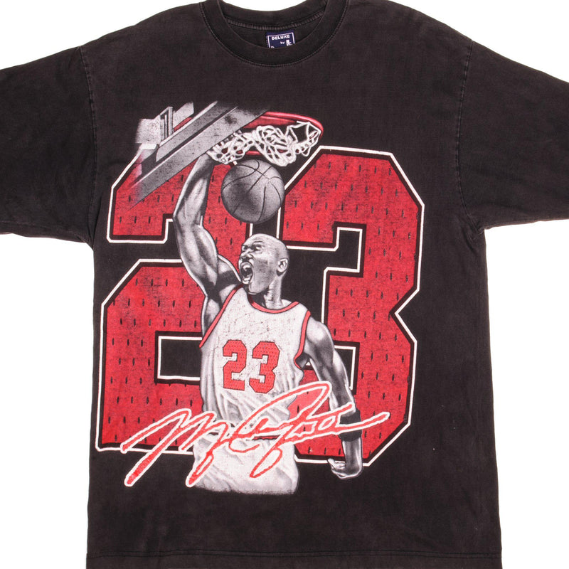 Vintage NBA Michael Jordan #23 Deluxe by g Tee Shirt Size XLarge.