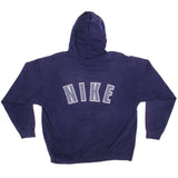 Vintage Nike Blue Hoodie Big Logo Sweatshirt Late 1990s Size Large Made In USA.