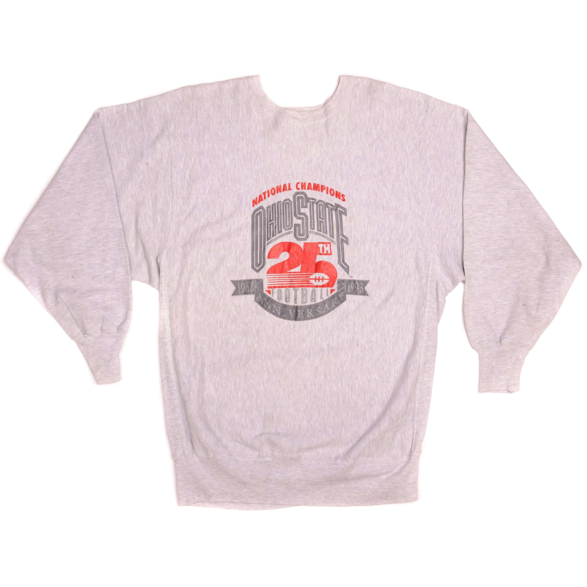 Vintage Champion Reverse Weave Ohio State National Champions 25th Anniversary Sweatshirt 1993 Size 2XLarge Made In USA.