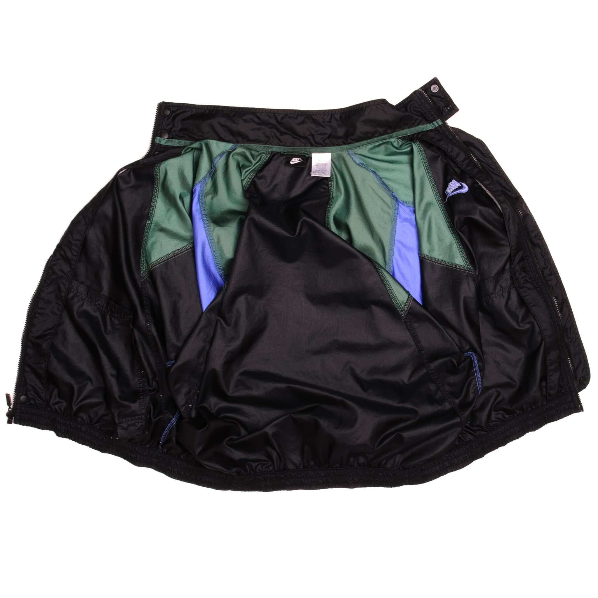 Vintage Nike Nylon Black, Grey and Purple Jacket Size Large.