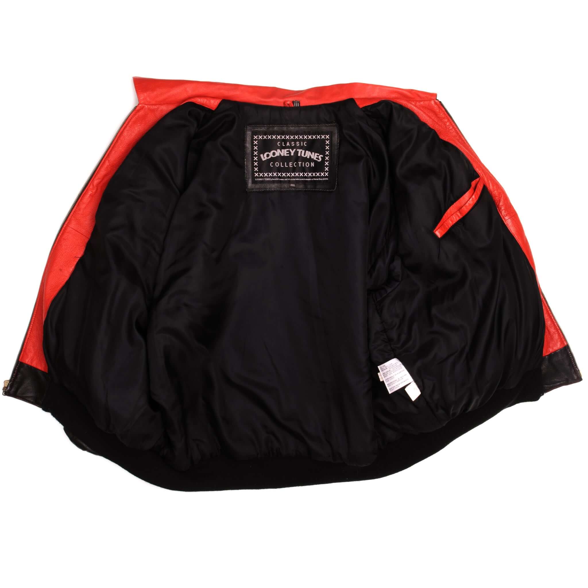 Vintage Warner Bros Looney Tunes Tweety Leather Jacket 1999 Size 3XLarge.