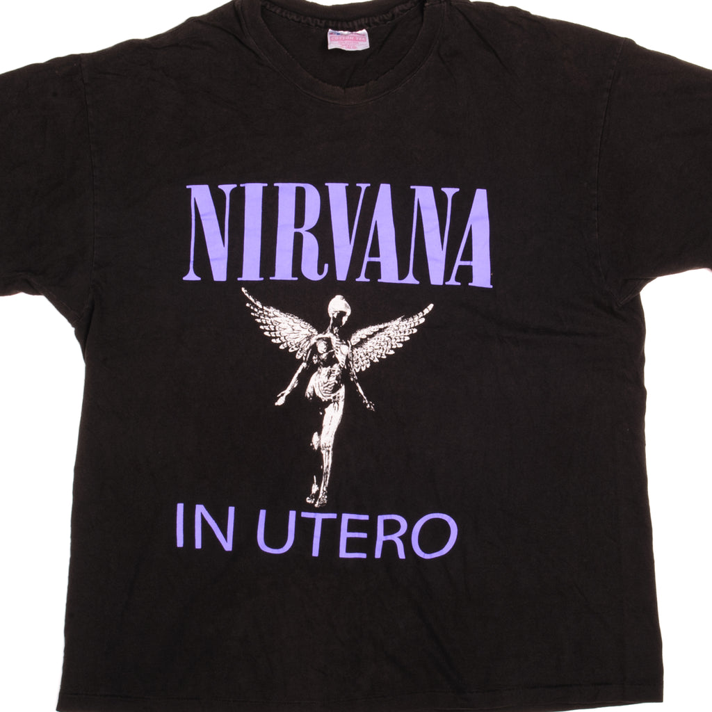 VINTAGE NIRVANA IN UTERO TEE SHIRT 90s SIZE LARGE MADE IN USA