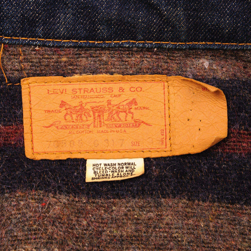 Vintage Label Tag Levi's Jacket 1971-Mid 1980s