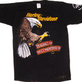 Vintage Harley Davidson Tee Shirt Jerzees 1985 Size XSmall Made In USA with single stitch sleeves.