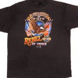 Vintage 3D Emblem Harley Davidson Tee Shirt 1987 Size Large Made In USA With Single Stitch Sleeves.