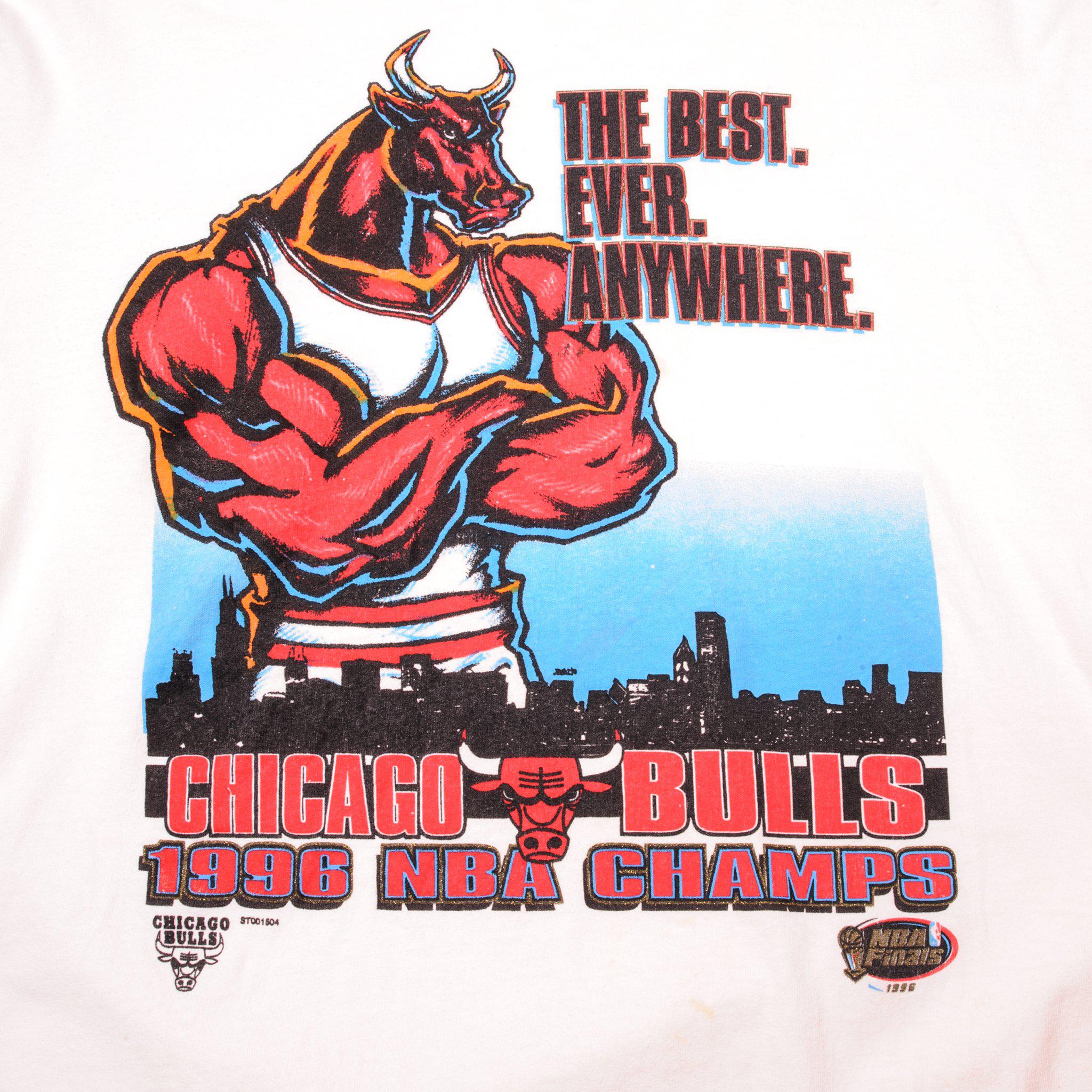 Vintage Chicago Bulls Starter Tee Shirt 1996 Size Large Made in USA