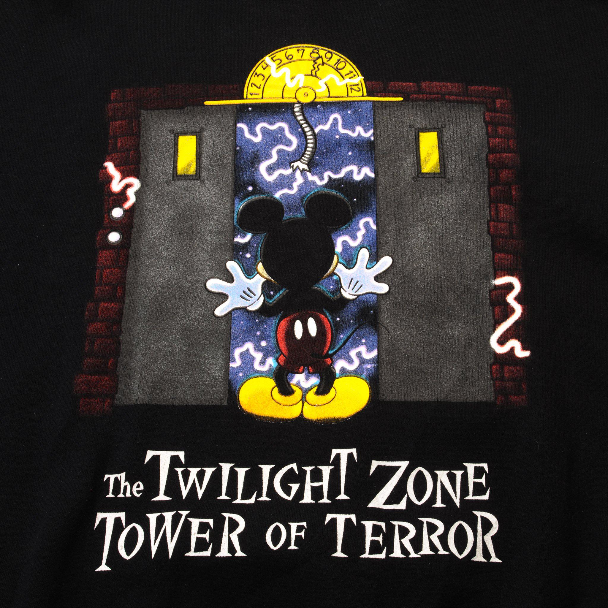 VINTAGE DISNEY WORLD THE TWILIGHT ZONE TOWER OF TERROR SWEATSHIRT SIZE  LARGE MADE IN USA