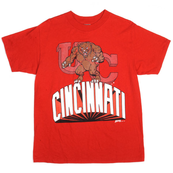 Vintage UC Cincinnati Bearcats Delta Tee Shirt 1991 Size Medium Made In USA With Single Stitch Sleeves.