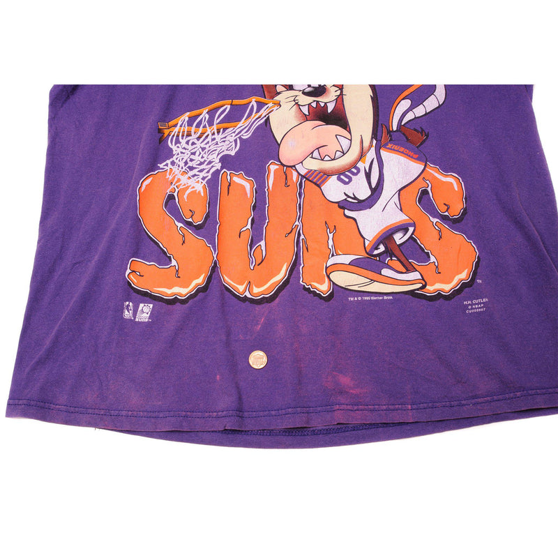 VINTAGE NBA PHOENIX SUNS LOONEY TUNES TEE SHIRT 1995 SIZE LARGE MADE IN USA