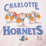 VINTAGE NBA LOONEY TUNES CHARLOTTE HORNETS TEE SHIRT 1994 SIZE XL MADE IN USA