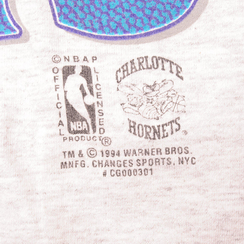 VINTAGE NBA LOONEY TUNES CHARLOTTE HORNETS TEE SHIRT 1994 SIZE XL MADE IN USA