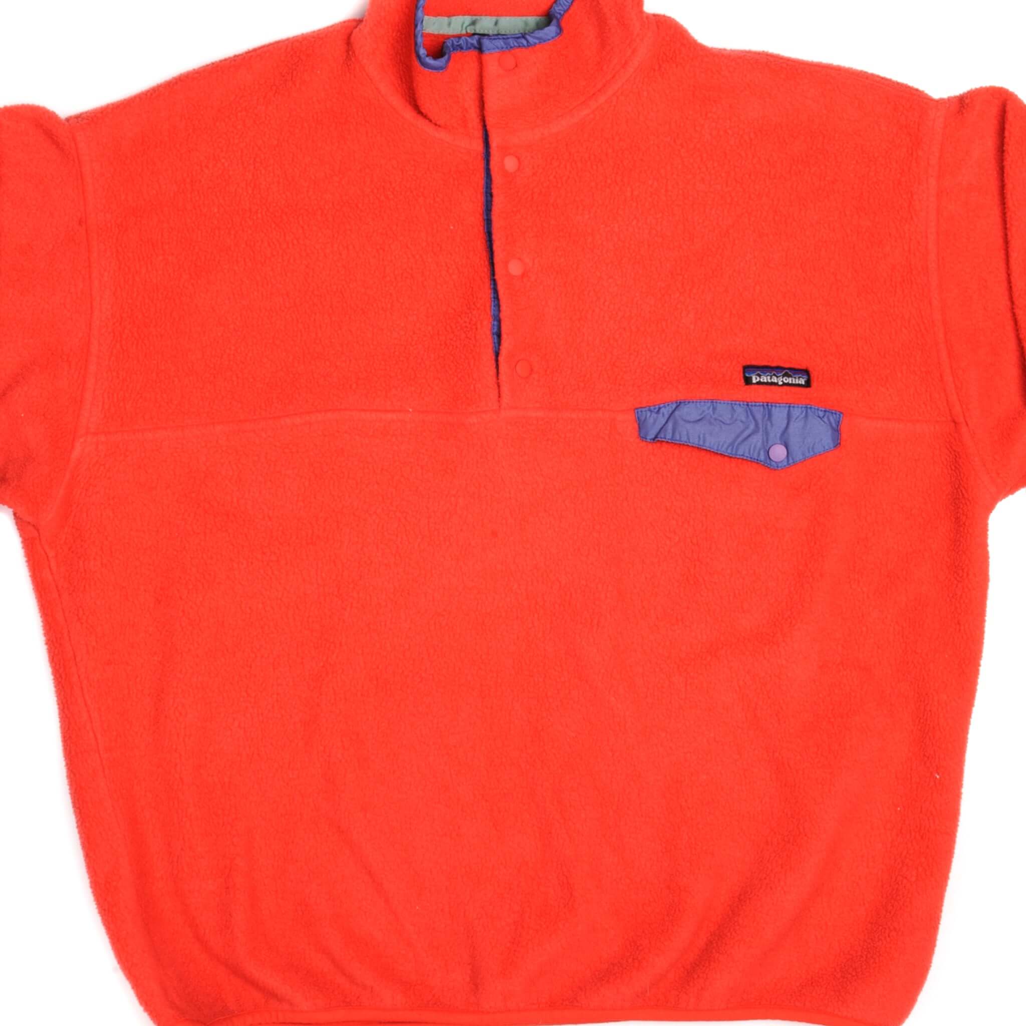 Vintage Synchilla Fleece Patagonia Pullover Sweatshirt 90s Size XLarge Made In USA.