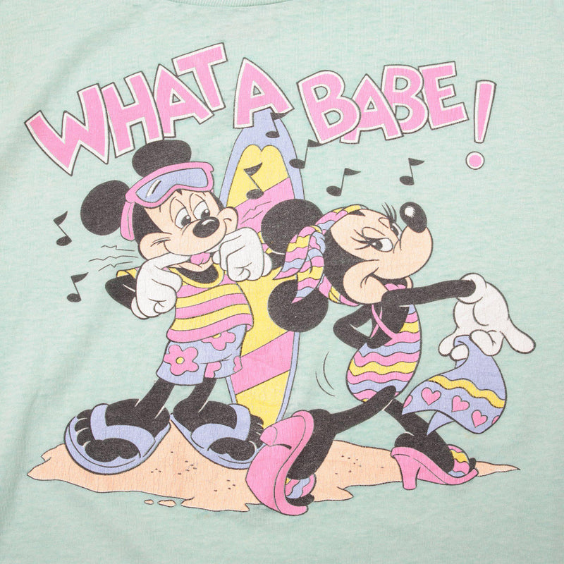 VINTAGE MICKEY AND MINNIE TEE SHIRT SIZE MEDIUM MADE IN USA 1980s