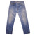 Beautiful Indigo Levis 501 Jeans 1988-1993 Made in USA with a medium blue wash, a nice contrast of light and medium blue and some strong whiskers.  Size on Tag 35X34  ACTUAL SIZE 34X30  Back Button #524