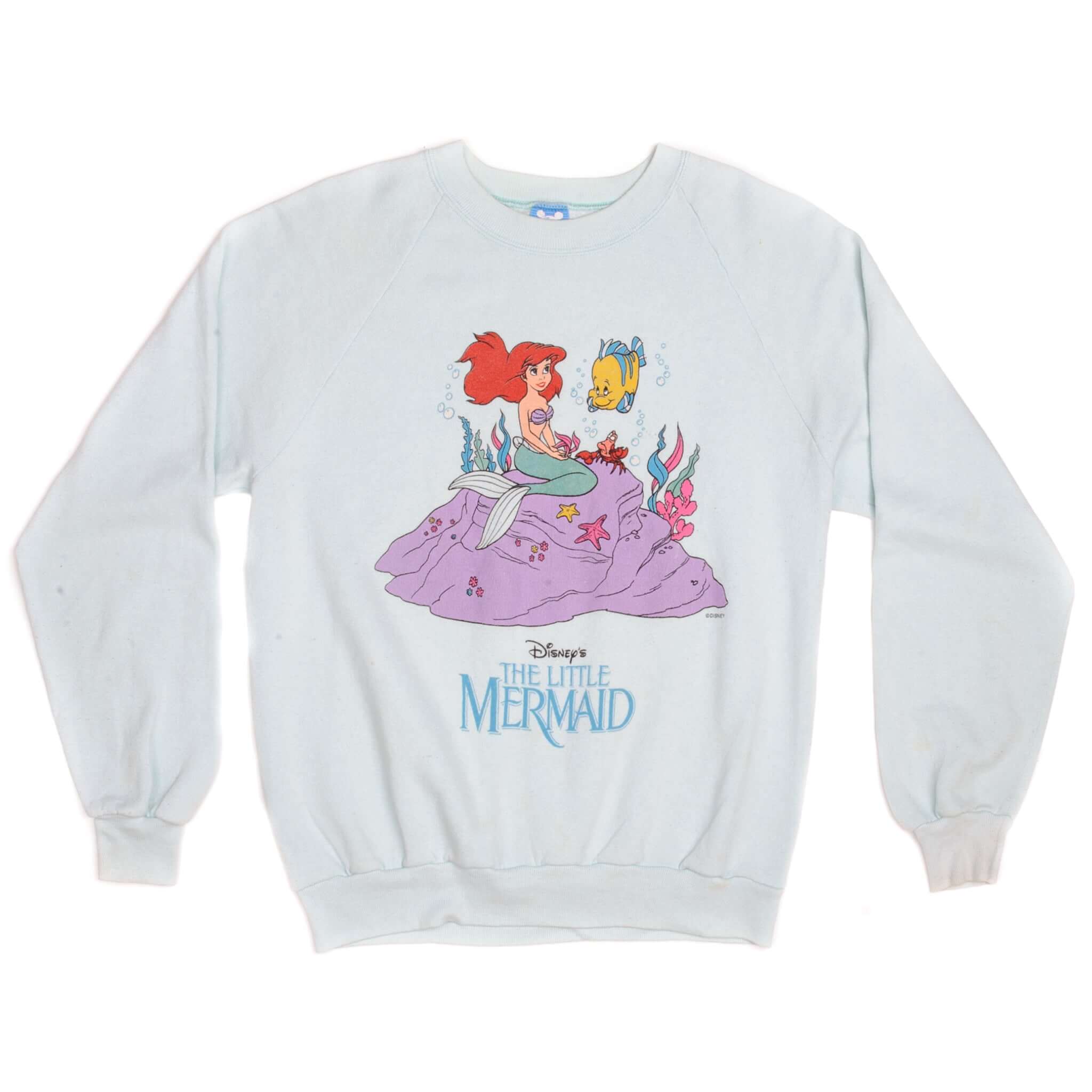 Vintage Disney The Little Mermaid Sweatshirt Size Large Made In USA.