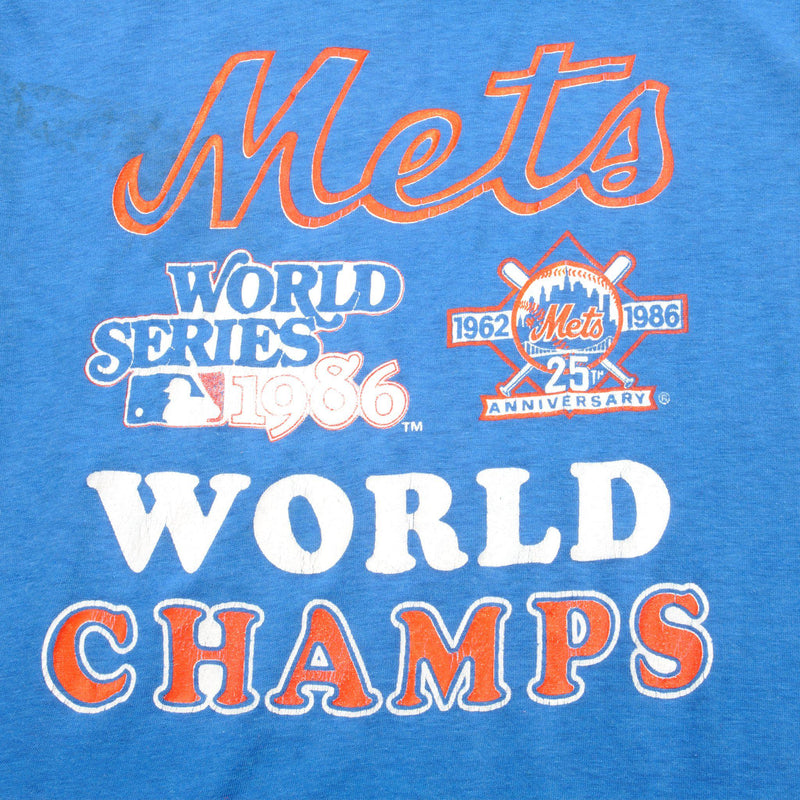 VINTAGE MLB NEW YORK METS TEE SHIRT 1986 SIZE XS MADE IN USA
