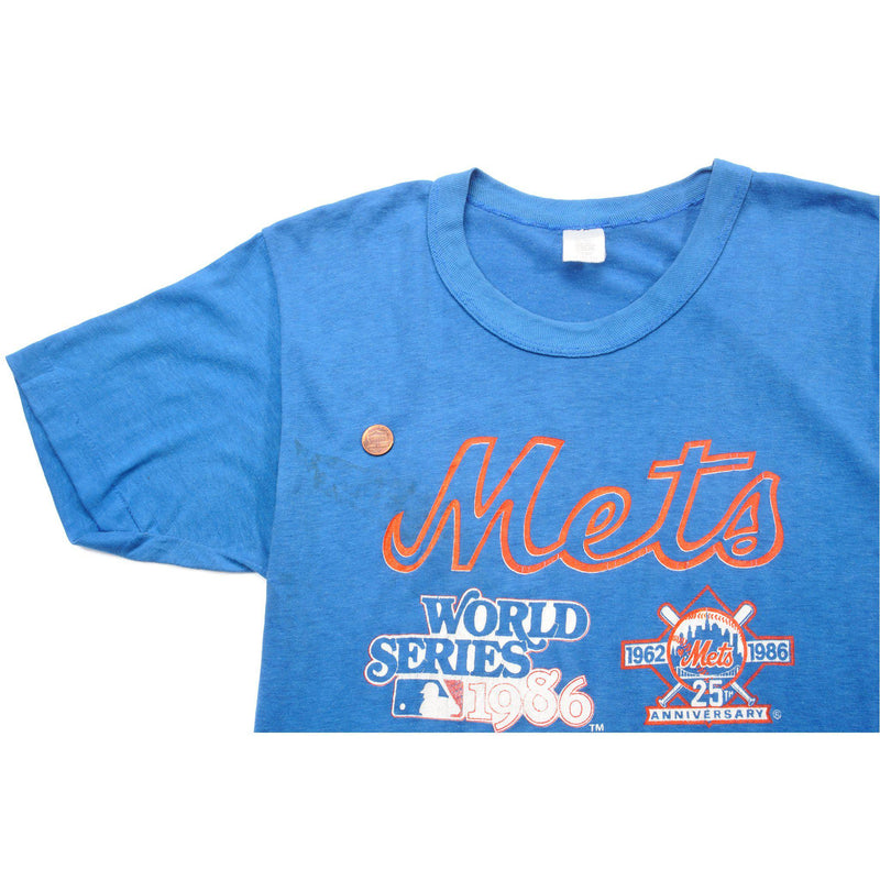 VINTAGE MLB NEW YORK METS TEE SHIRT 1986 SIZE XS MADE IN USA