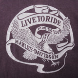 Vintage Champion Harley Davidson Woodbridge Dumfries, VA Tee Shirt 1970'S Size Medium. Made In USA.