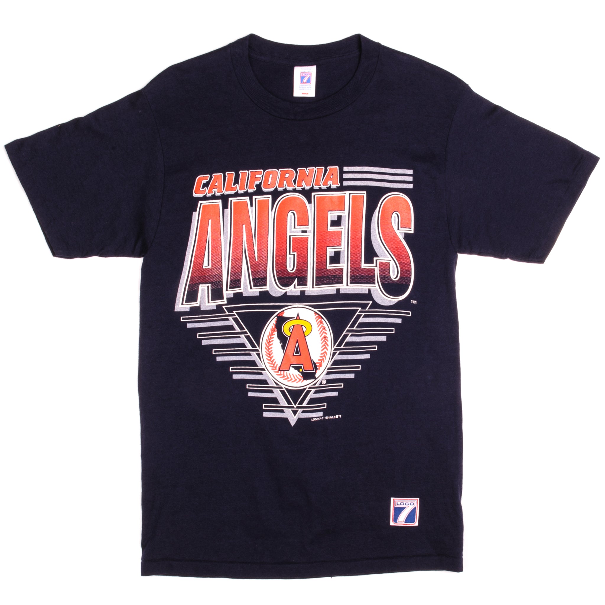 Vintage MLB California Angels Tee Shirt 1991 Size Small Made in USA