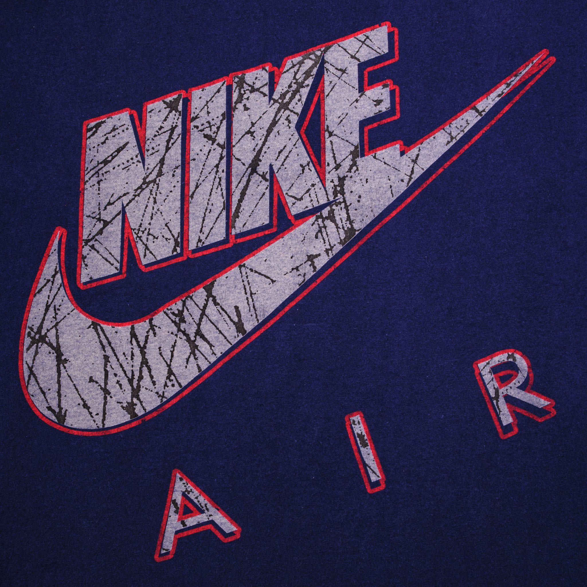Vintage Nike Air New York Knicks Shirt XL Blue Arc Logo Swoosh Made In USA