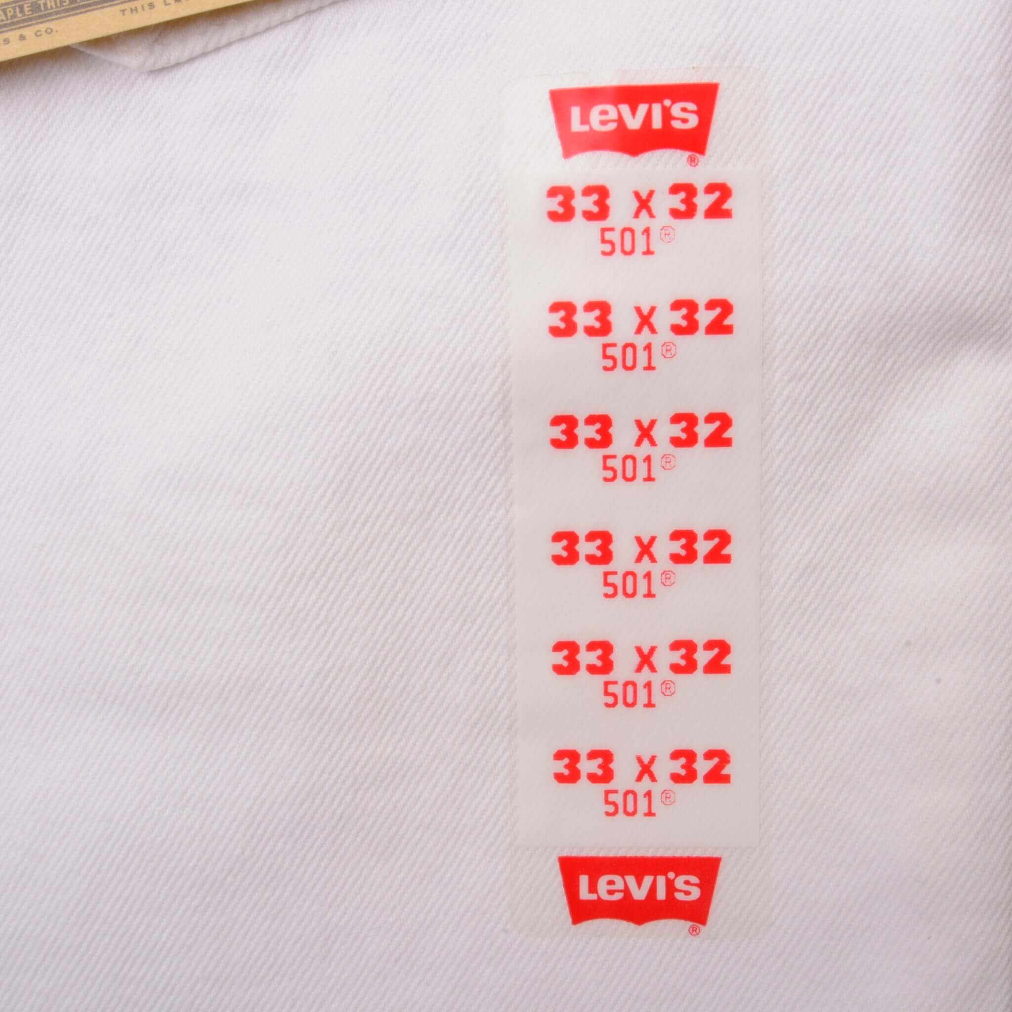 Beautiful White Levis 501 Jeans 1993 Made in USA.  Size on Tag 33X32  Back Button #524