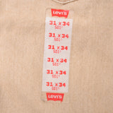 Beautiful Beige Levis 501 Jeans 1994 Made in USA.  Size on Tag 31X34  Back Button #524   