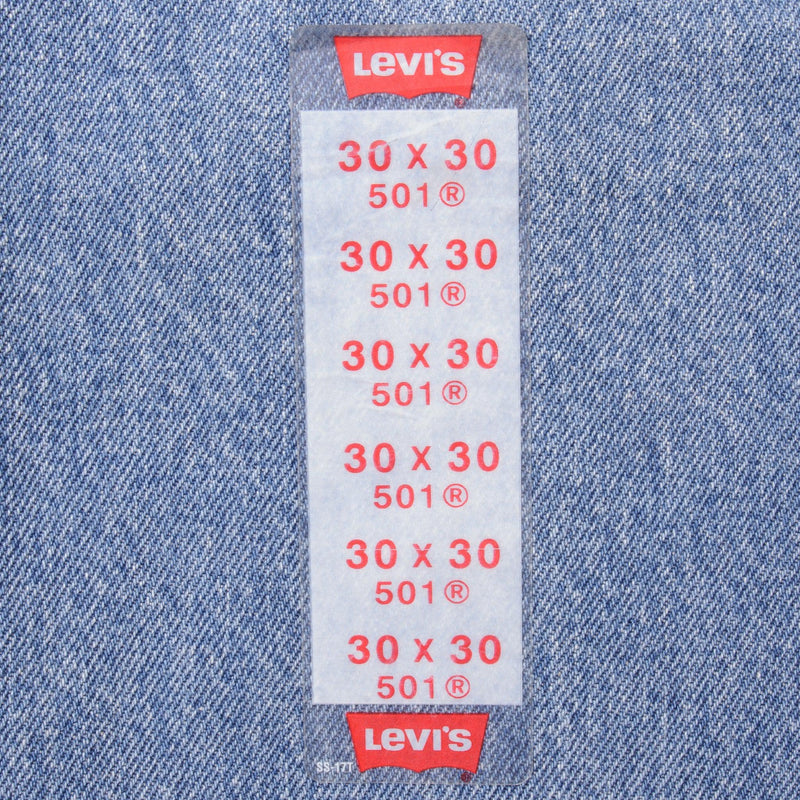 Beautiful Indigo Levis 501 Jeans 1993  Size on Tag 30X30  Back Button #553