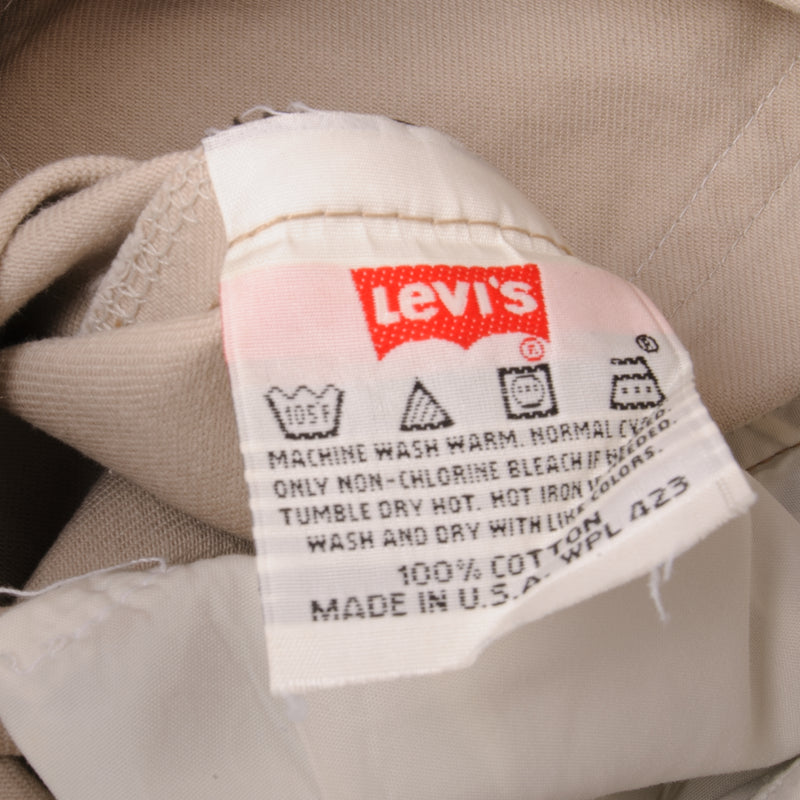 Beautiful Beige Levis 501 Jeans 1993 Made in USA.  Size on Tag 30X32  Back Button #695