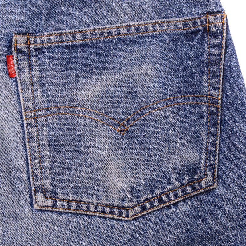 VINTAGE LEVIS 501 JEANS INDIGO 1970-1985 WITH SELVEDGE SIZE W35 L29 MADE IN USA