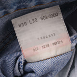 Beautiful Blue Levis 501 Jeans 1993   Size on Tag 30X32  Back Button #913
