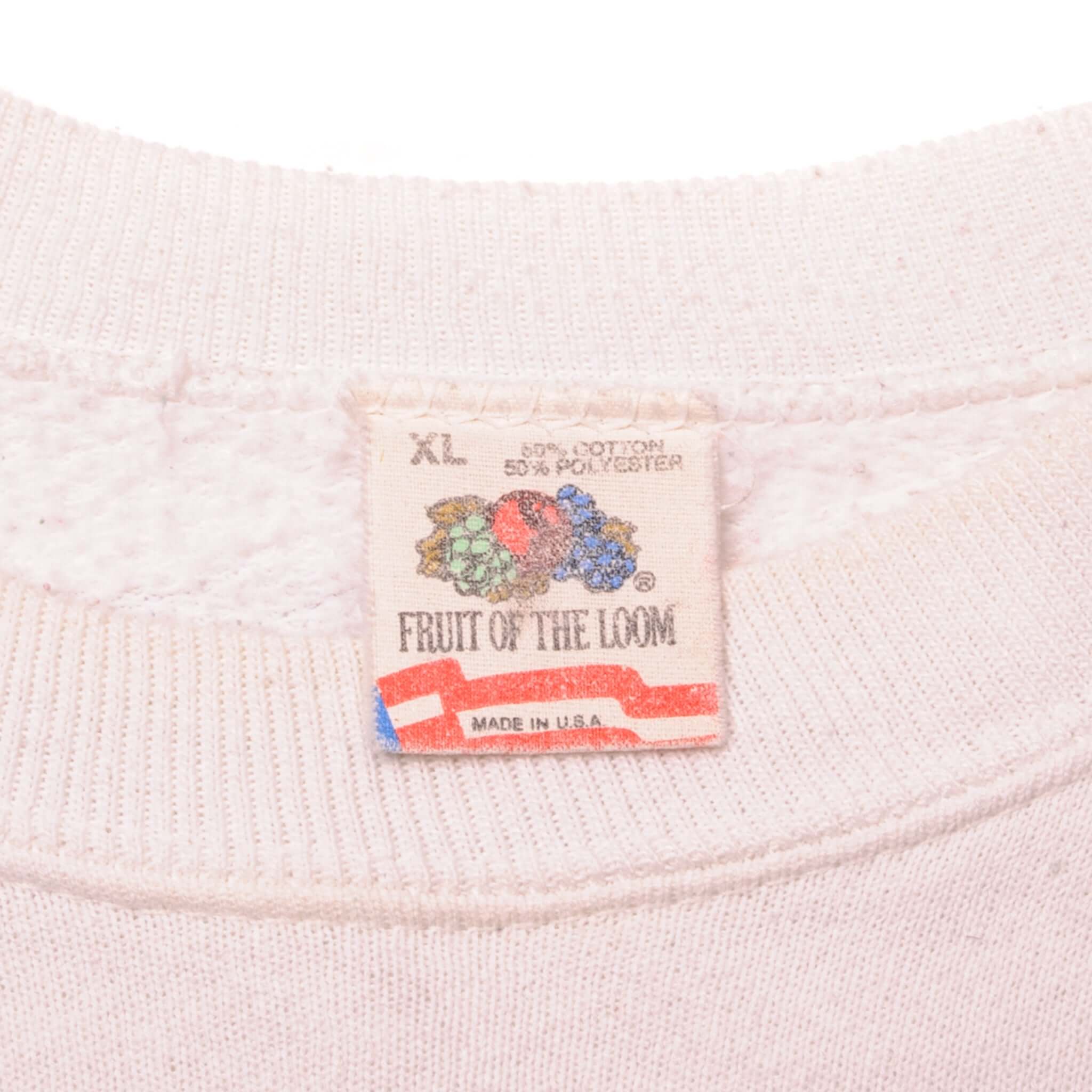 Vintage Label Tag Fruit of the Loom 90s 1990s