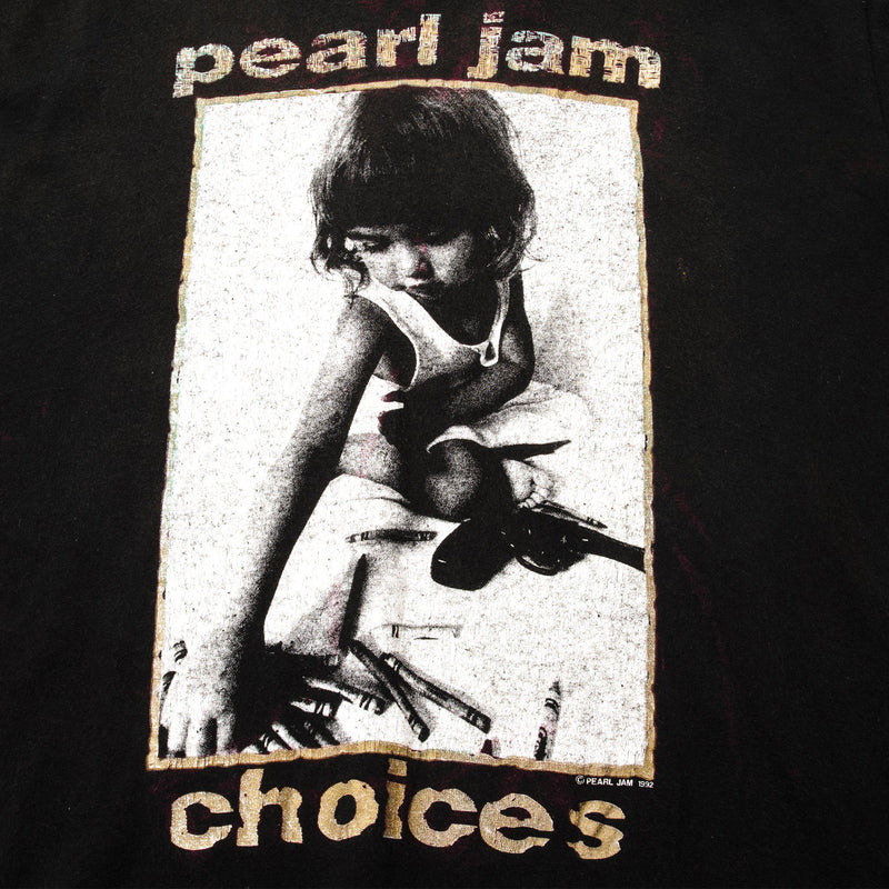 VINTAGE PEARL JAM CHOICES TEE SHIRT 1992 SIZE XL MADE IN USA