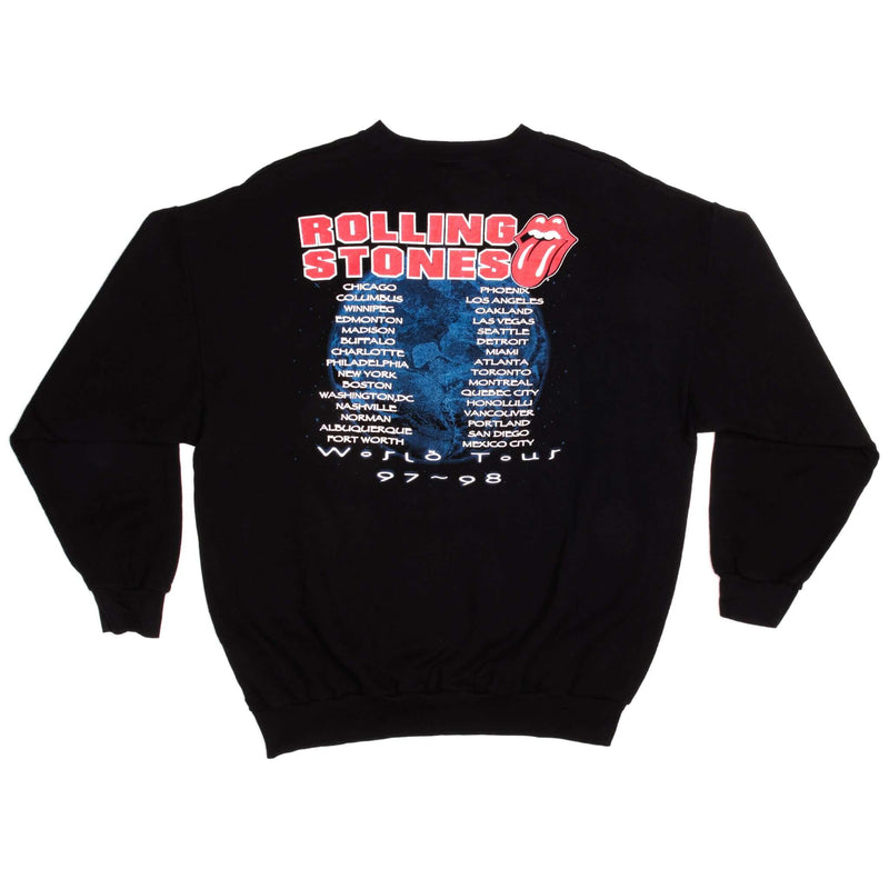 VINTAGE ROLLING STONES WORLD TOUR 97-98 SWEATSHIRT 1997 SIZE