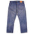 Beautiful Indigo Levis 501 Jeans before mid 1980's with Selvedge Made in USA with a medium blue wash, a nice contrast of light and medium blue and some beautiful strong Whiskers.  Size on Tag 38X32  ACTUAL SIZE 35X28  Back Button #9