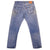 Beautiful Indigo Levis 501 Jeans before mid 1980's with Selvedge Made in USA with a medium blue wash, a nice contrast of light and medium blue and some light Whiskers.  Size on Tag 36X?  ACTUAL SIZE 34X31  Back Button #?