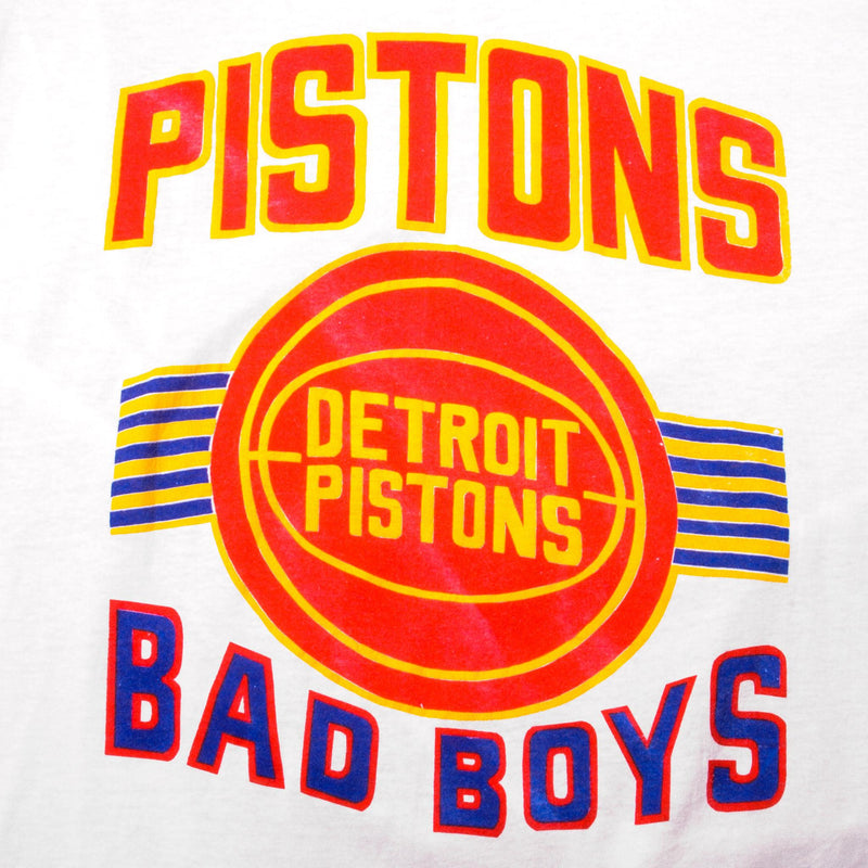 Vintage NBA Detroit Piston Eastern 80S 90S Tee Shirt Size Large Made In USA. With Single Stitch Sleeves