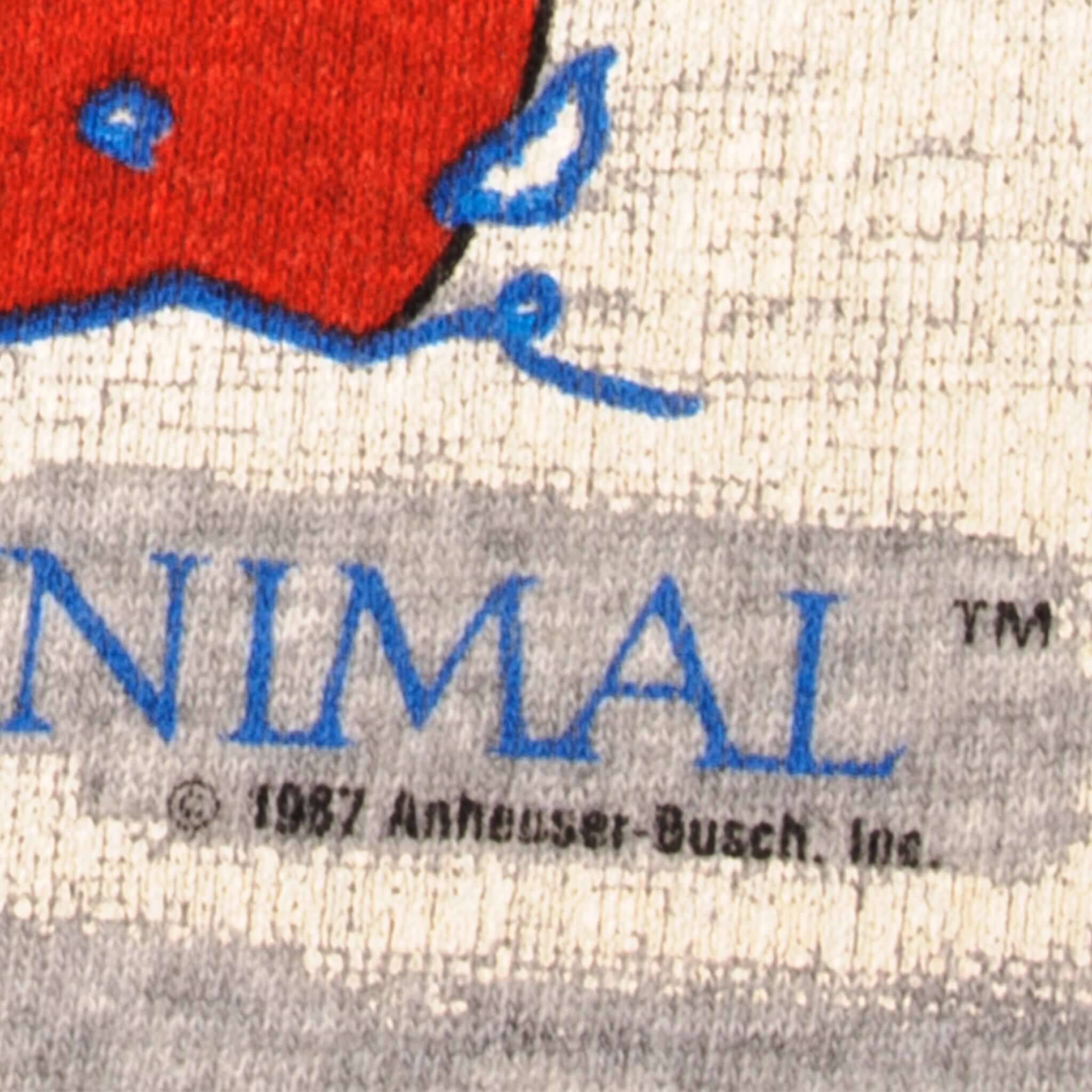 VINTAGE BUD LIGHT SPUDS MACKENZIE SWEATSHIRT 1987 SIZE XL MADE IN USA