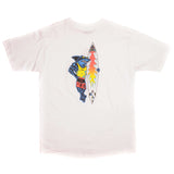 Vintage Maui World Team Surf Maui and Sons Tee Shirt 1990 Size XLarge Made In USA with single stitch sleeves.
