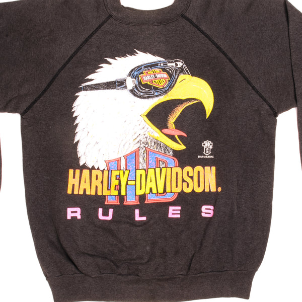 Vintage Harley Davidson Rules Sweatshirt Size Large Made In USA.